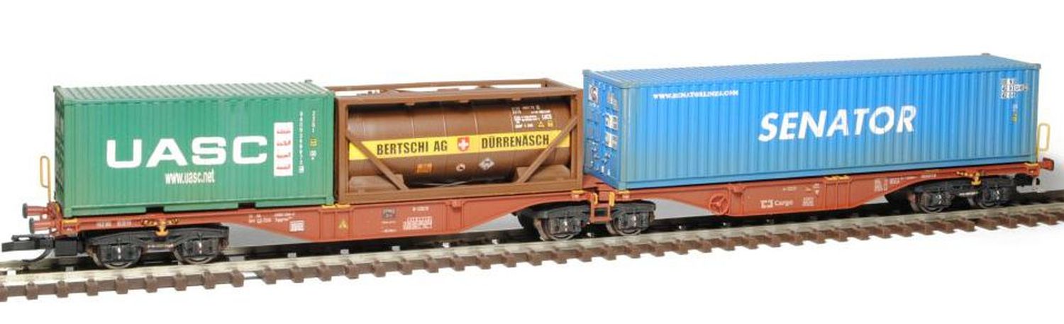 Sdv Model 12116 Doppel Containertragwagen Sggrss 55 CD Cargo Ep VI