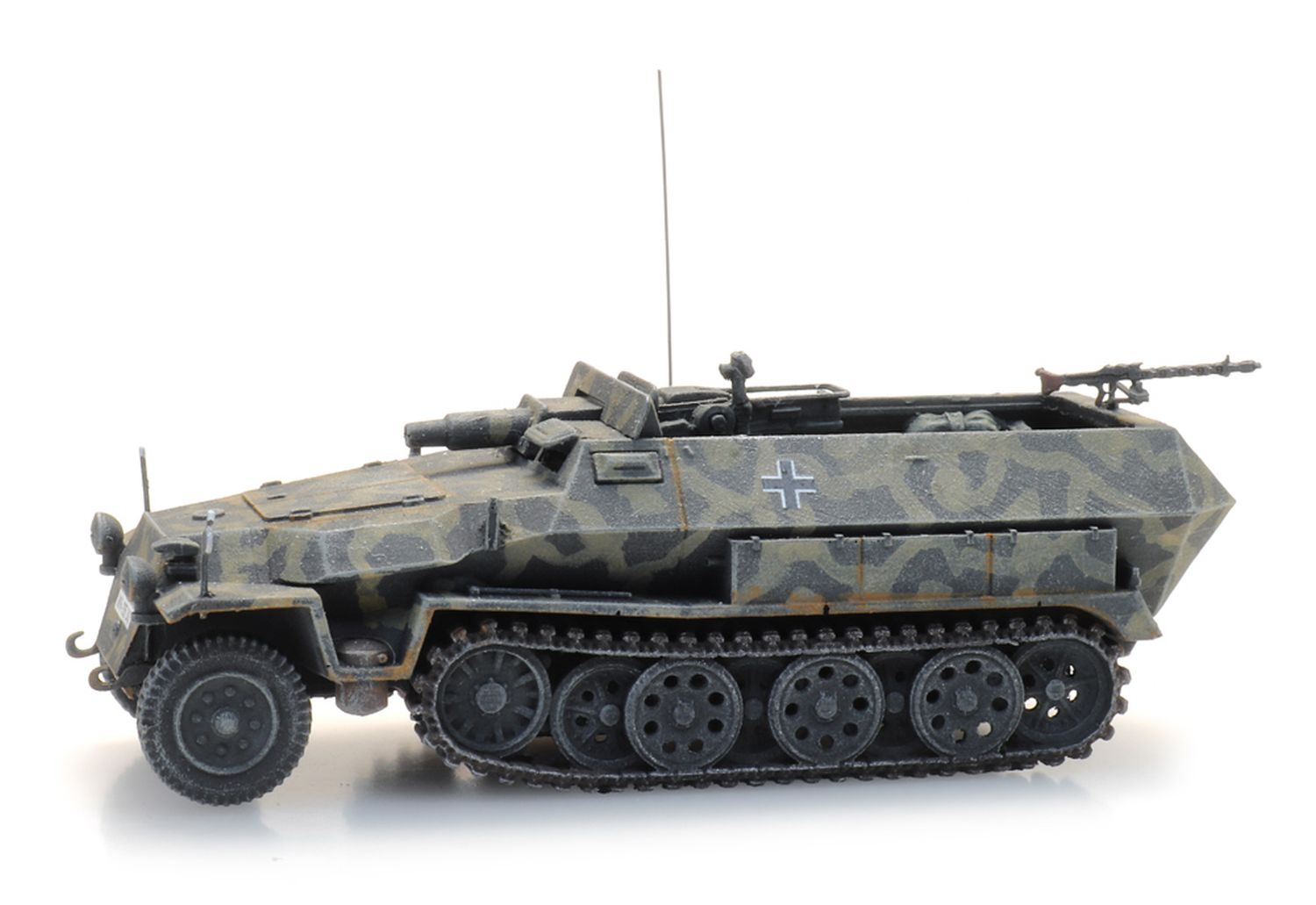 Artitec 6870521 - Wehrmacht Sd.Kfz. 251/9 Ausführung C ‘Stummel’, Camo-grau