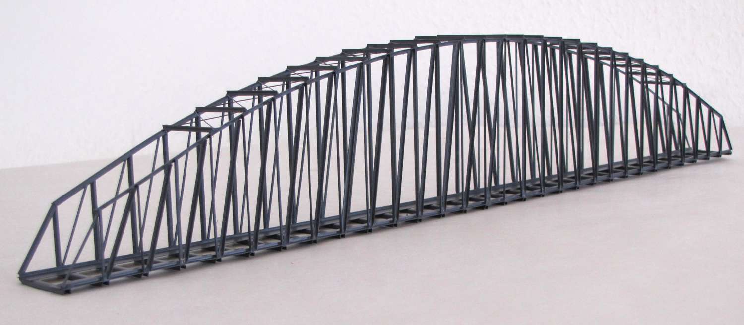 Hack 23160 - BN50-A - Bogenbrücke 50cm, 1-gleisig, grau | A243895